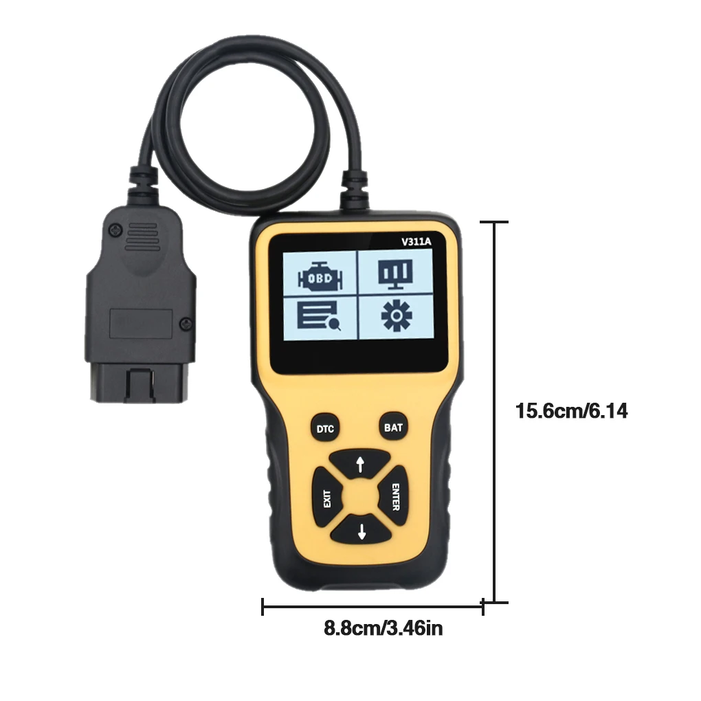 ЖК дисплей автомобиля OBD считыватель кода OBD2 сканер тестер автомобильный