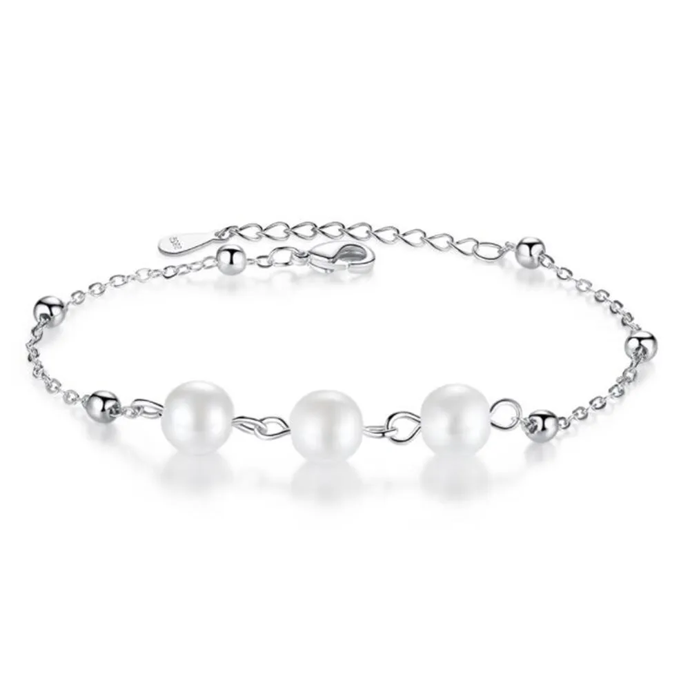 

NEHZY 925 sterling silver jewelry bracelet high quality retro fashion woman pearl round DIY bracelet length 21CM