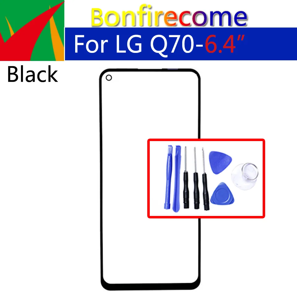 Сенсорный экран 6,4 дюйма для LG Q70, передняя внешняя стеклянная панель, объектив для Q70 LMQ620WA, Передняя Замена ЖК-дисплея