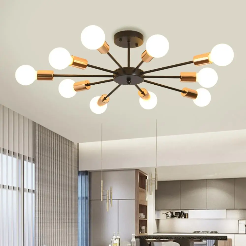 

Ganeed Modern LED Chandelier Flush Mount Ceiling Light Interior Lamp Fixture for Kitchen Home Loft Living Dining Room Office