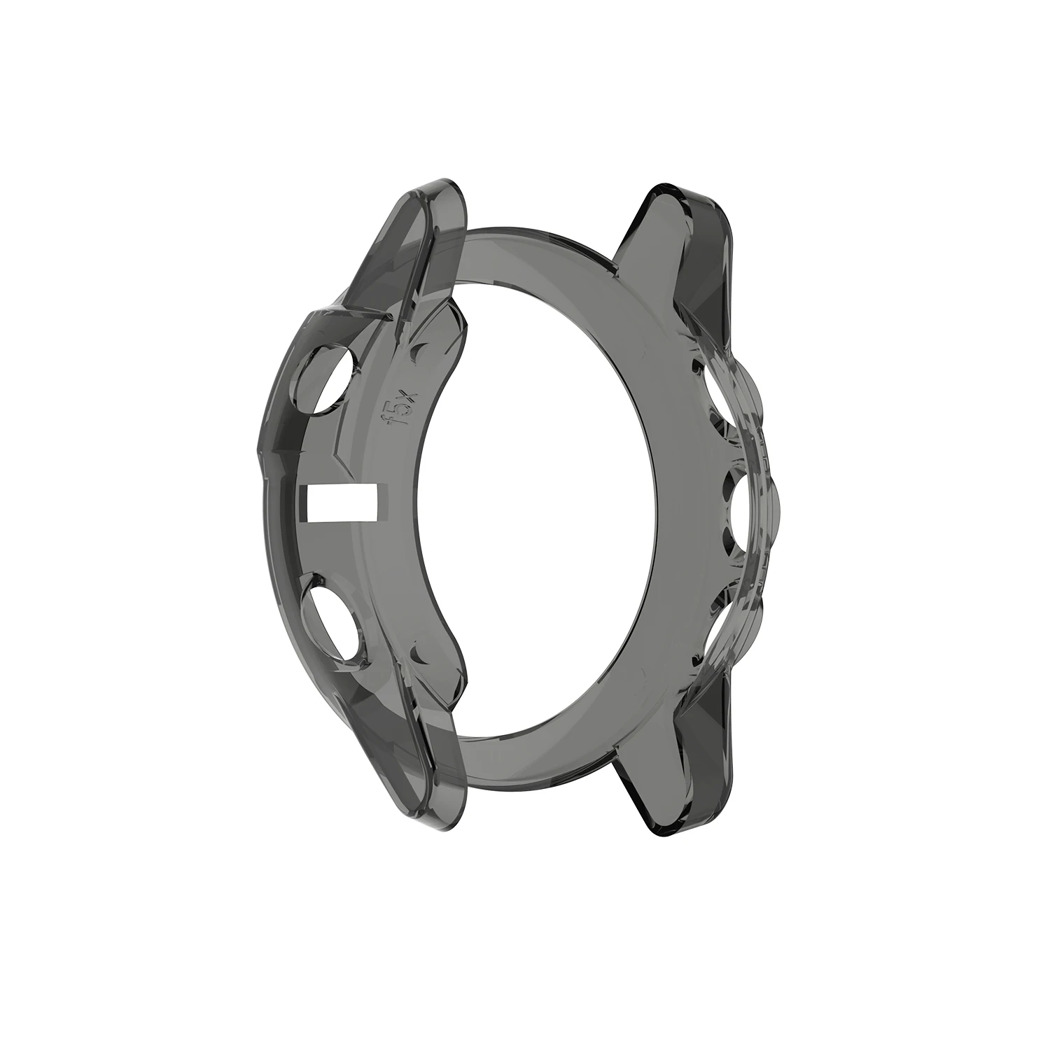 Черный ТПУ защитный чехол для Garmin Fenix5S 5 5X чехол для часов защитная рамка защитная оболочка для Fenix 5S 5 5X аксессуары ремешок - Цвет: Черный