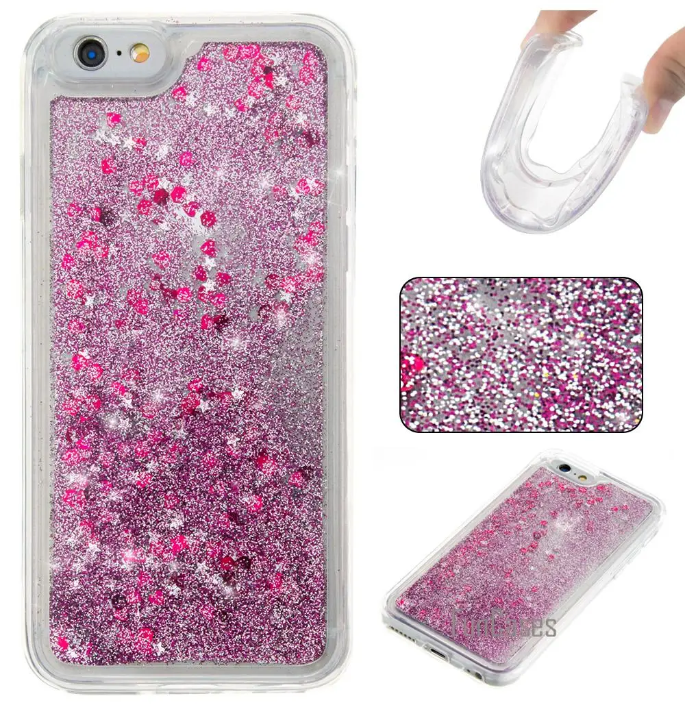 Динамический Жидкий блеск Чехол для Fundas iPhone 5S SE 6 плюс Coque 5 7 Plus чехол 5.5 дюймов