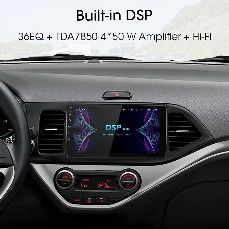 JMCQ Android автомобильное радио для KIA PICANTO Morning 2011-2016 тюнер Автомобильный стерео DSP RDS
