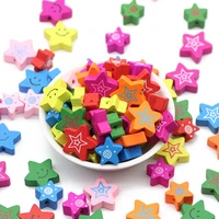 1520mm random color star shape wood beads pentagram wooden spacer loose beads for jewelry making diy charm bracelet accessories