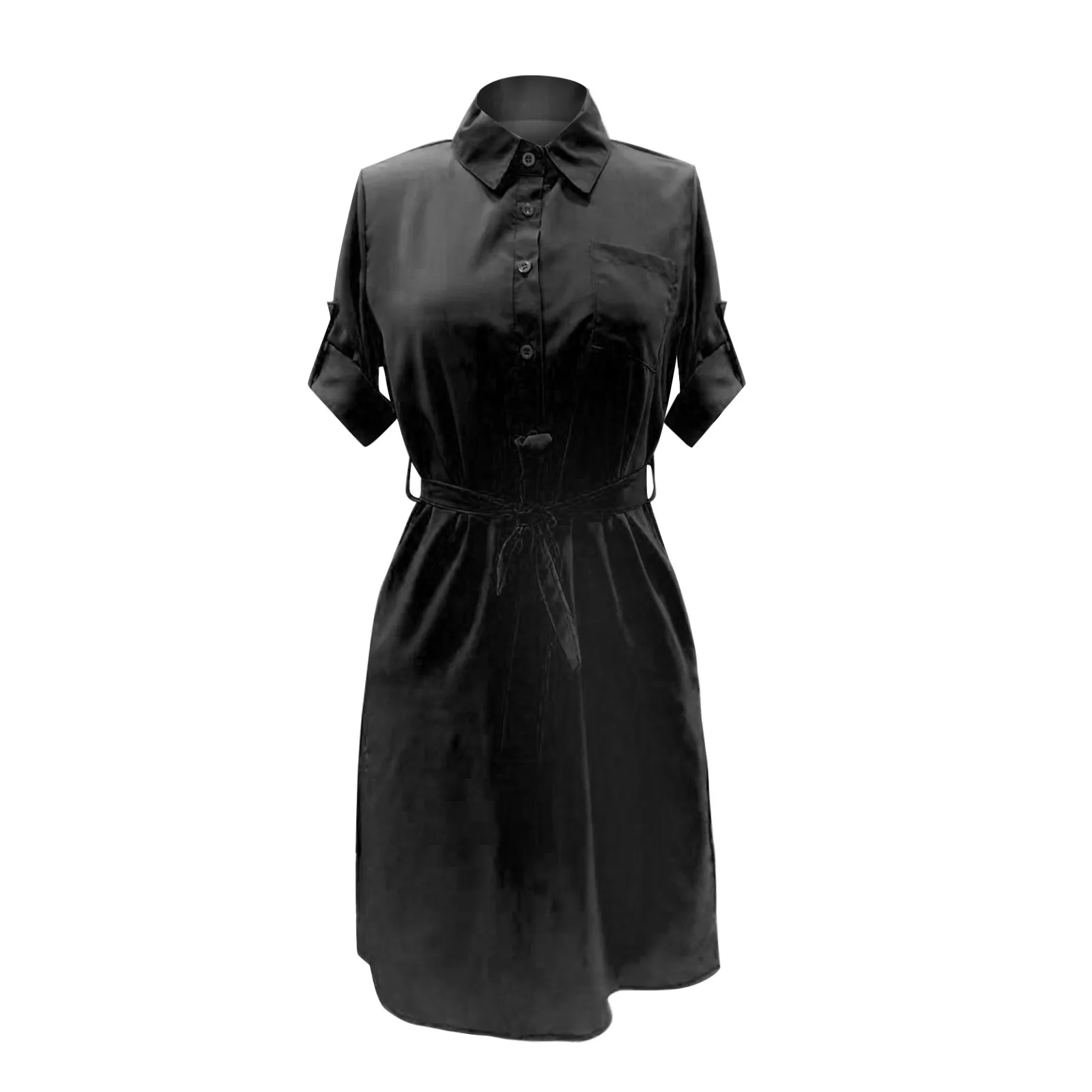 

Women's Mini Dress 2021 Summer Fashion Casual V-Neck Half Sleeve Strap Open Back Sexy Dress Female High Waist Dress