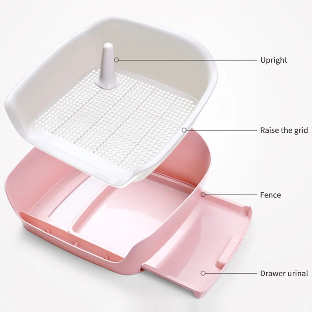 Double Layer Toilet Dog Potty Cat Puppy Litter Tray Urinal Pull With Drawer Type Big Space Seat | Дом и сад