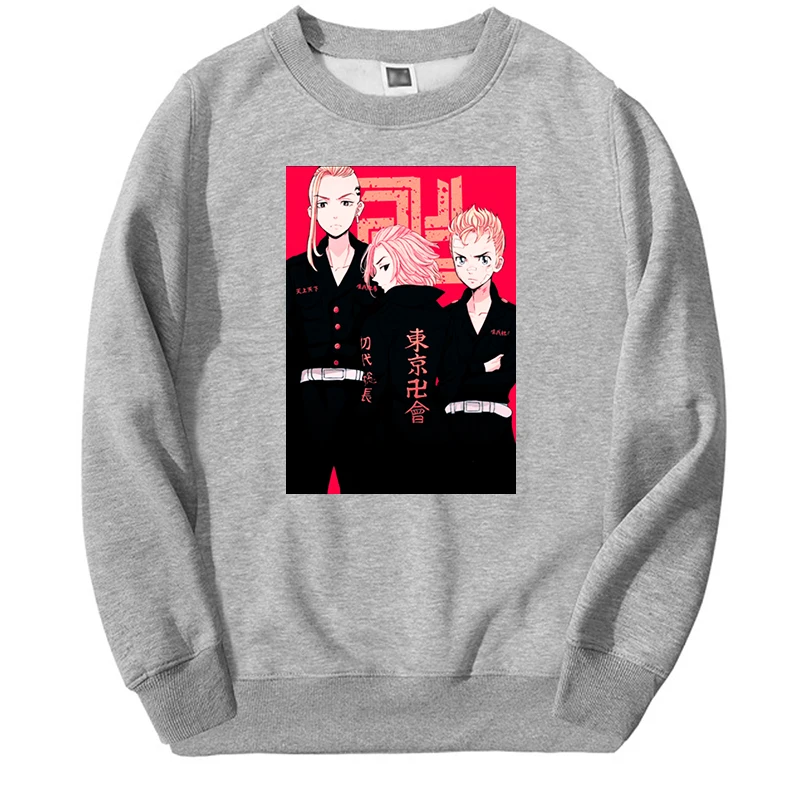 Осень 2021 мужская Толстовка Оверсайз для фитнеса Токийский Мстители японский