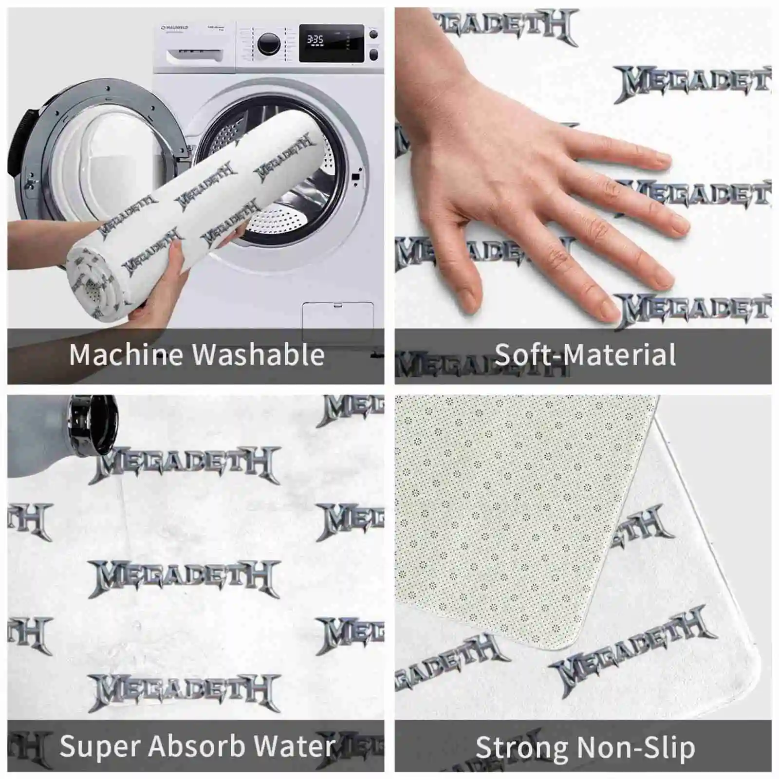 Logo Soft House Family Anti-Slip Mat Rug Carpet Music 80S Guitar And Roll Song Artist Artistry Sing Singer | Дом и сад