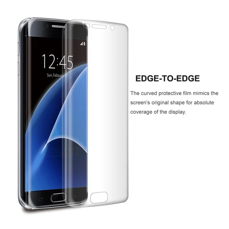 JGKK полный клей 3D ПЭТ пленка мягкая защитная для экрана Samsung Galaxy S7 Edge полное