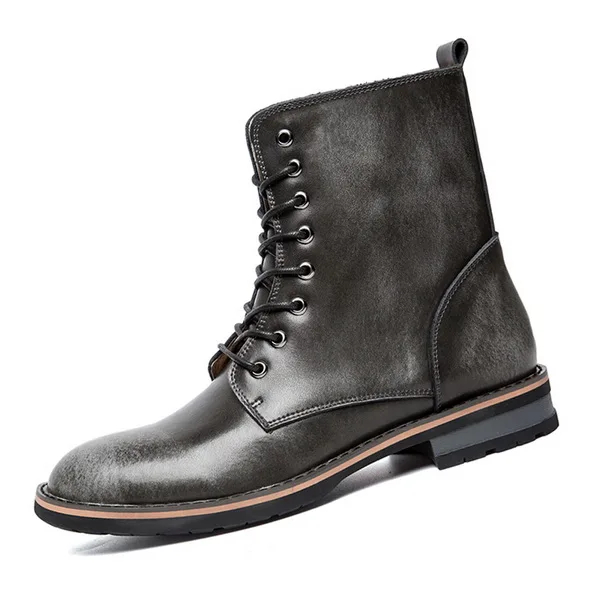 Мужские ботинки в байкерском стиле винтажные армейские сезон осень зима Новинка