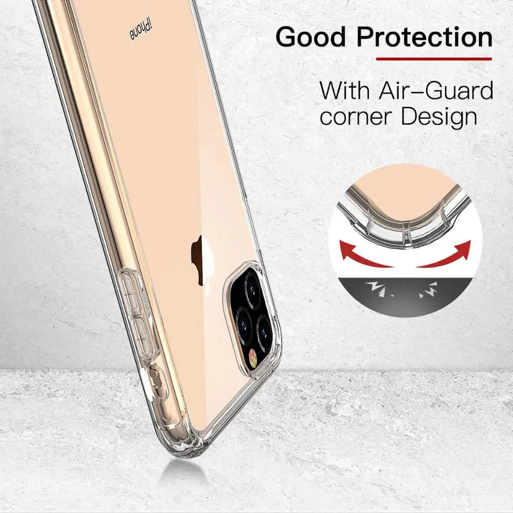 Для Apple iPhone 11 Pro Max 2019 чехол Анти-Царапины тонкий гибкий гель ТПУ Премиум мягкий