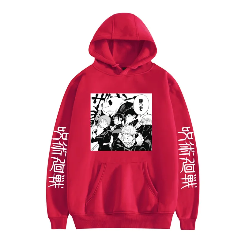 

jujutsu kaisen Comics Gojou Satoru Print Hoodies Japan Harajuku style Clothing Winter Casual Hoody Fashion Cartoons Streetwear