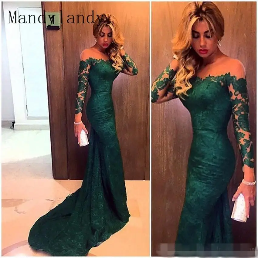 

Mandylandy Women's Off Shoulder Floral Lace Party Evening Cocktail Mermaid Maxi Long Dress Prom Gowns
