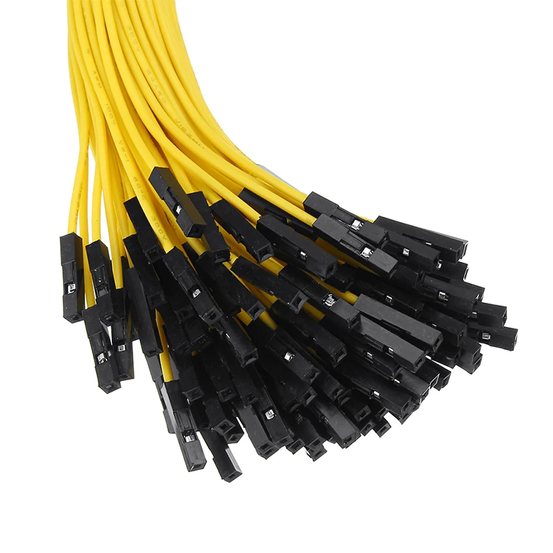 F-F dupont cable 50 шт. 20 см 2,54 мм макетная плата Dupont кабель для Arduino линия Мужской Женский провод с дуплексными перемычками кабель 1P разъем электронный комплект «сделай сам» - Цвет: F-F dupont cable