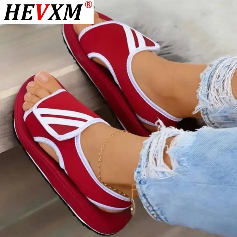 

2021 Fashion Summer Platform Casual Sandals Women Wedge Comfortable Light Velcro Shoes Woman Bench Sandals Women Shoes Female