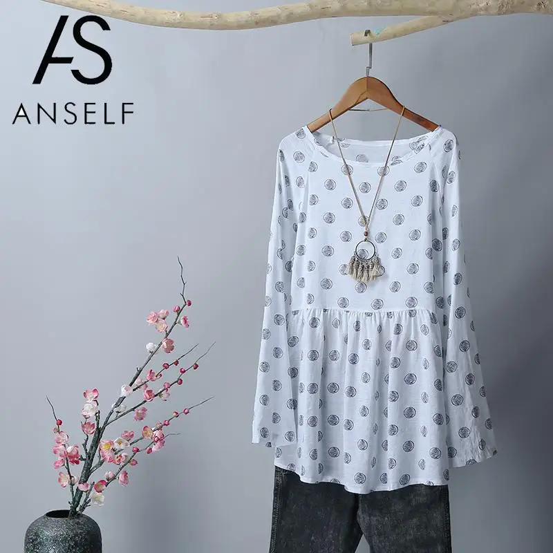 2019 элегантные женские майки для женщин Ретро стиль в горошек топы с рисунком 3XL 5XL