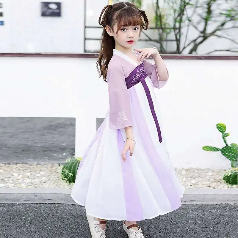 Традиционный костюм ханьфу для девочек старинного китайского фестиваля детское