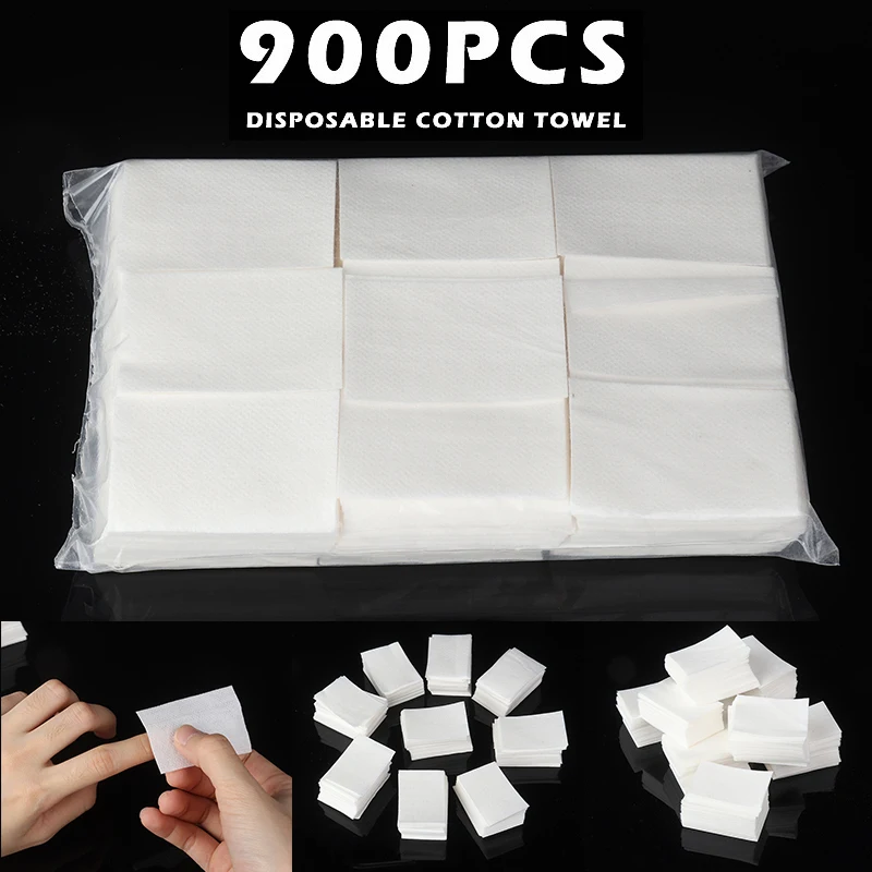 

900 шт./компл. салфетки для дизайна ногтей бумага для снятия лака для маникюра безворсовые ватные диски одноразовые очищающие салфетки для ма...