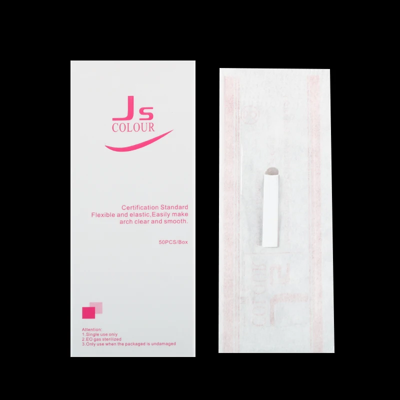 Иглы для микроблейдинга белые/черные 0 20 мм 50 шт. татуировки Lamina Tebori 16/18 U образная