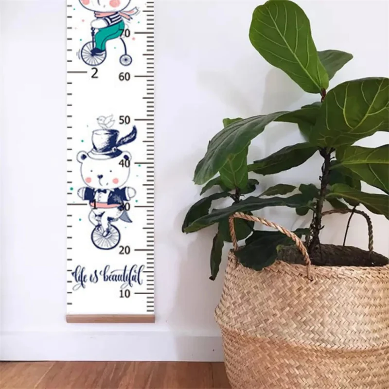 Подвесная линейка для детей с рисунком декоративная диаграмма роста настенная