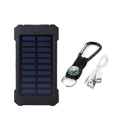 

20000mah Solar Power Bank For XIAOMI Iphone 11 pro External Battery Waterproof Dual USB Charge Mobile Phone Accessories Hot Sale
