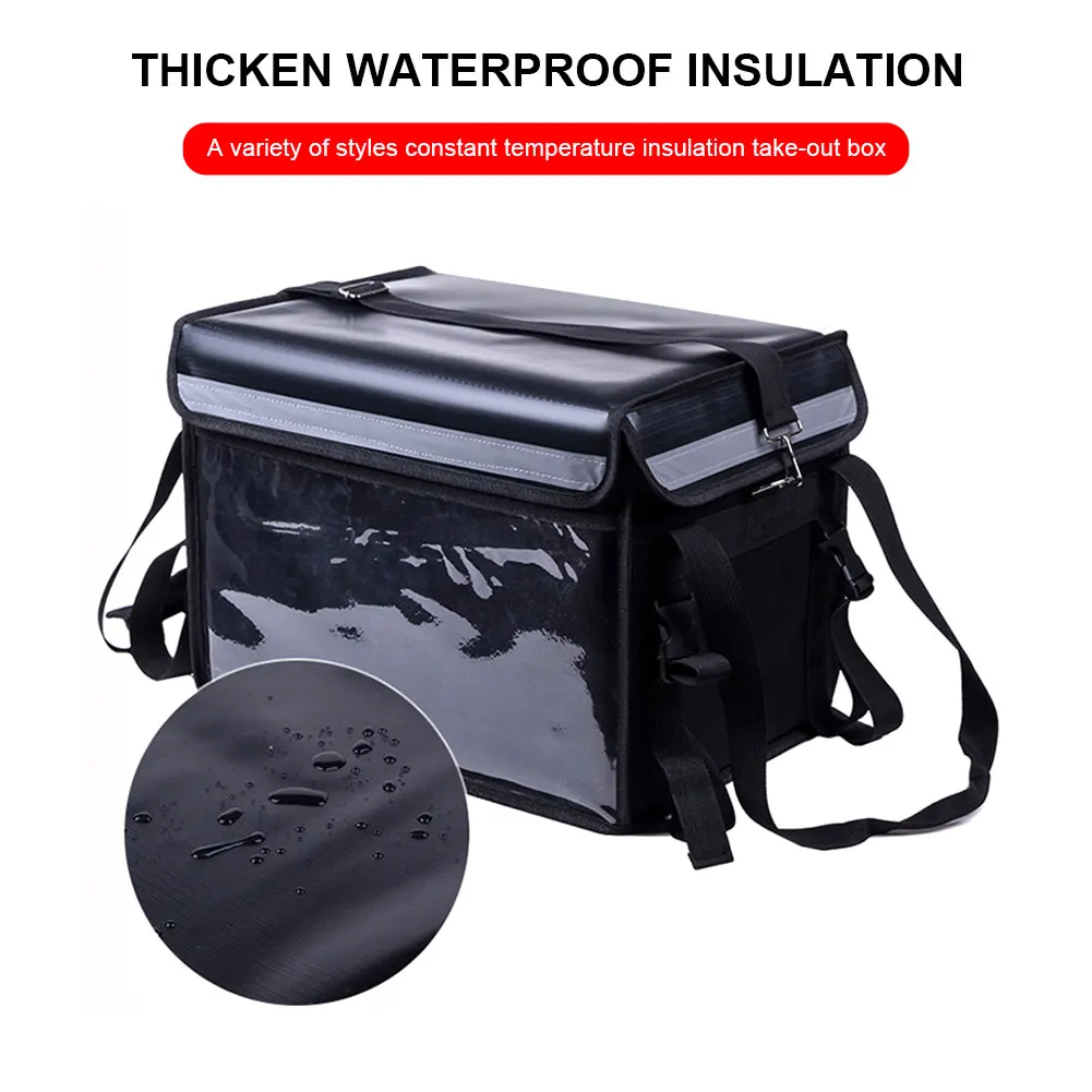 

22/32/48L Pizza Delivery Bag Insulated Food Backpack Cooler Portable Waterproof Thermal Food Box with Frame Keep Hot/Cold Bag