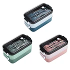 Пластиковый Ланч-бокс для детей, школьный офис, коробки с отсеками для бенто, многослойный контейнер в японском стиле для кемпинга, пикника, салата, хранения еды