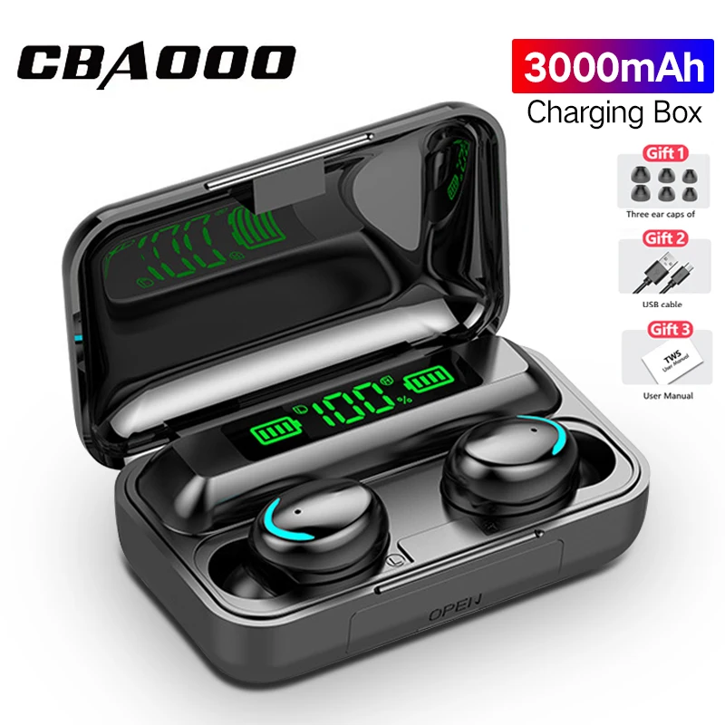 TWS Earphones Wireless Bluetooth Headphone V5.0 3000mAh Charging Box 9D HiFi Stereo Sports Waterproof Earbuds Headsets With Mic
TWS Earphones Wireless Bluetooth Headphone V5.0 3000mAh Charging Box 9D HiFi Stereo Sports Waterproof Earbuds Headsets With Mic