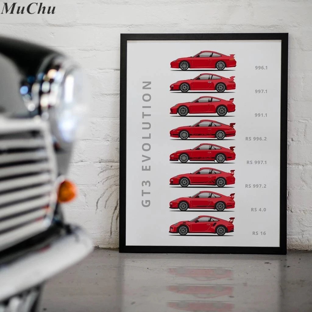 2021 мультяшный ВИНТАЖНЫЙ ПЛАКАТ с автомобилями Racing Mclaren Sedan Rs Car Plus 911 M3 R8 C3