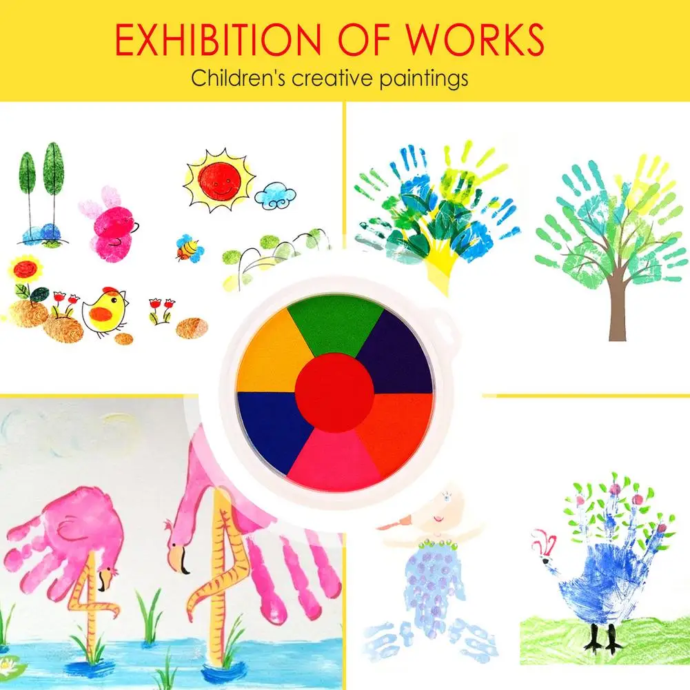 

Children's Washable Finger Painting Set Children DIY Graffiti Painting Toy Painting Paint Palm Rubbing Graffiti Handprint Game