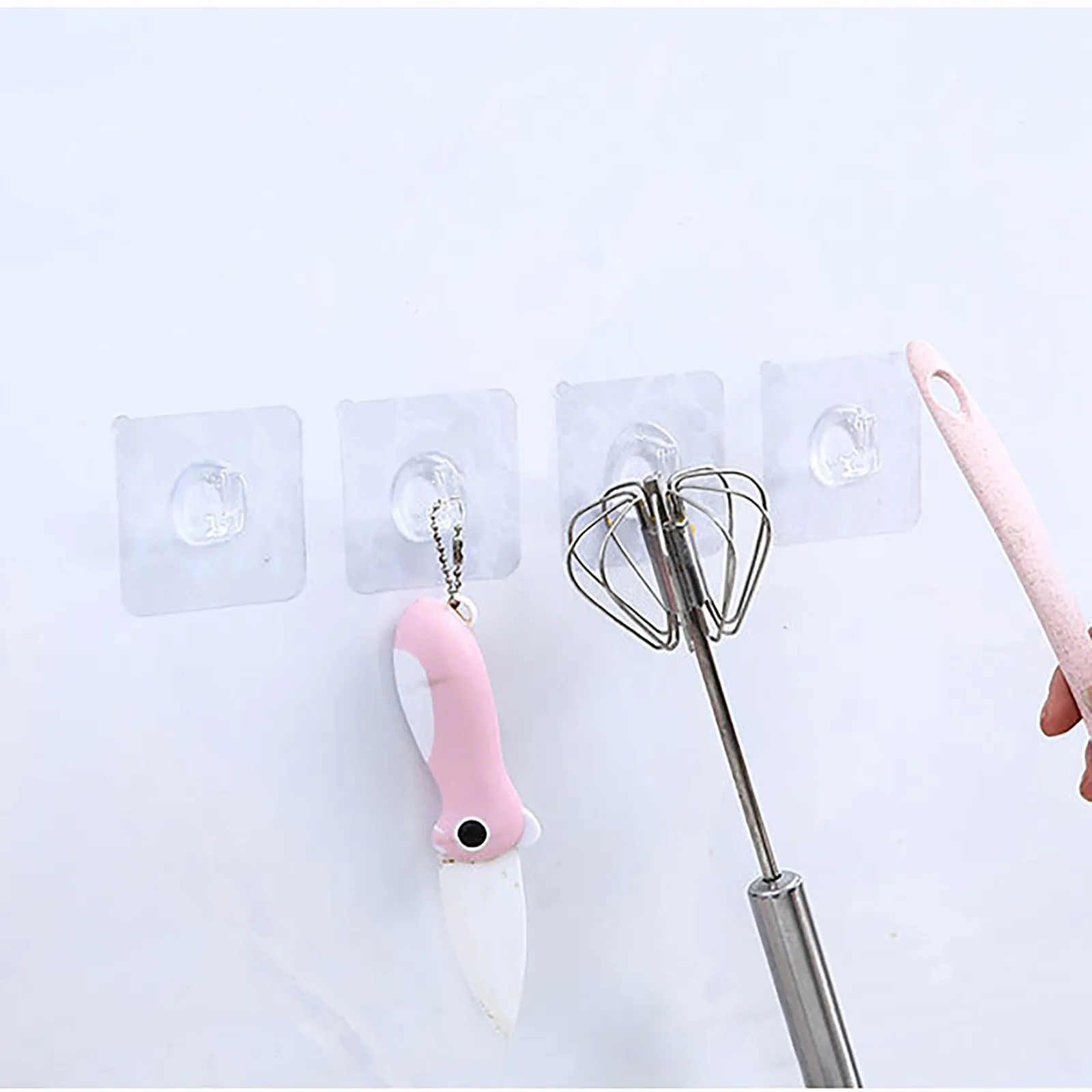 

25Pcs Hooks Transparent Strong Self Adhesive Door Wall Hangers Hooks Suction Heavy Load Rack Cup Sucker for Kitchen Bathroom
