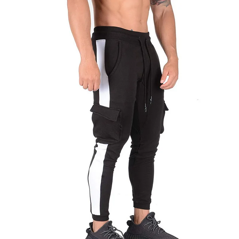 Новинка 2019 Мужские штаны для бега в стиле хип-хоп с эластичным шнурком на талии