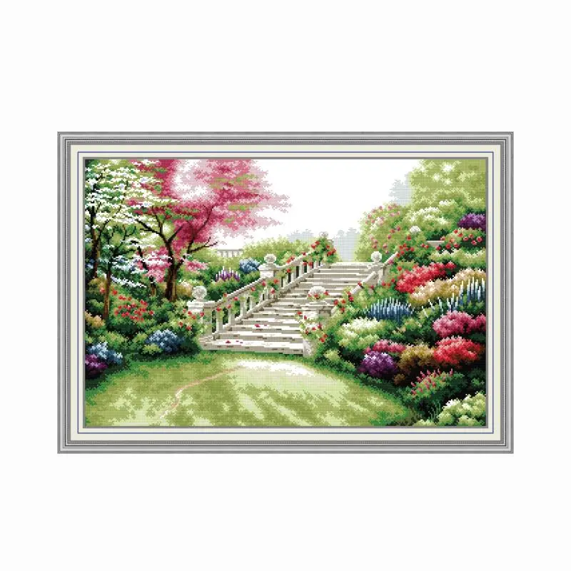 

Набор для вышивки крестиком с изображением красивых пейзажей и мостовой головки, 11CT 14CT, отпечатанная счетная ткань DMC, детская рукоделие, Де...