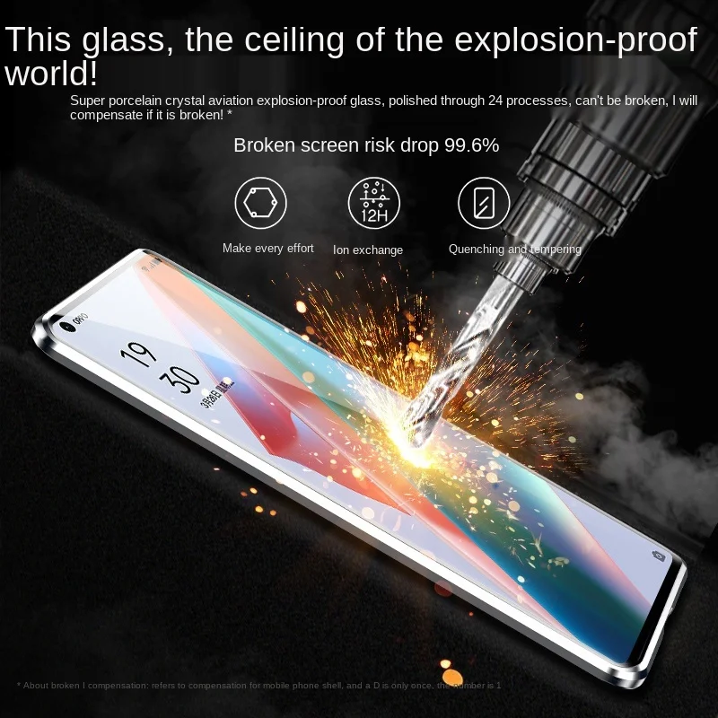 

CX oneplus 9 mobile phone case full package anti drop double side glass magnetic absorption new arc screen free shipping