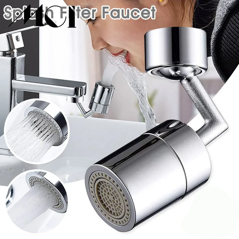 

720 Degree Universal Splash Filter Faucet Spray Head Anti Splash Faucet Bathroom Kitchen Movable Water Saving Nozzle Sprayer