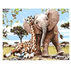 5d алмазная живопись сделай сам, Имитация животных, Набор для вышивки крестиком, поделки, круглые полные алмазы, можно сделать на заказ для украшения дома