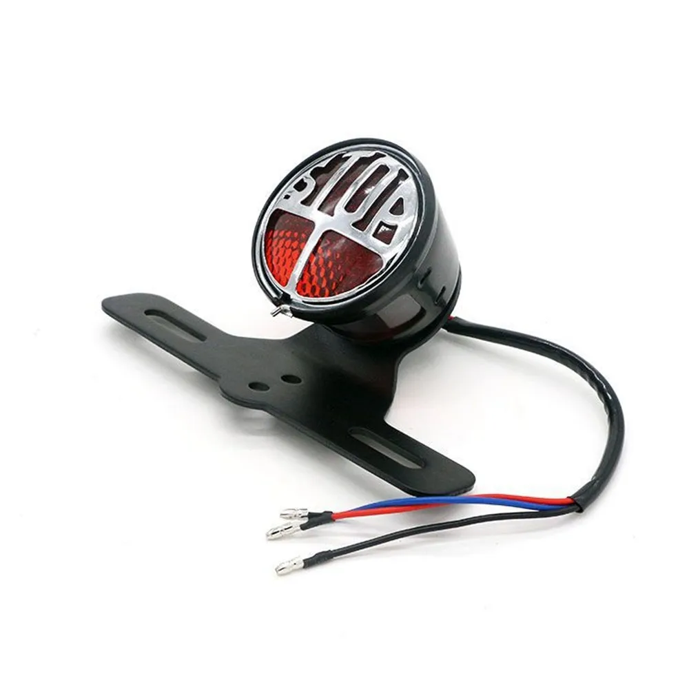 

High Quality Motorcycle Red 12V LED Stop Tail Light Motorbike Brake Rear Lamp Taillight License Plate Motorcycle Accessories