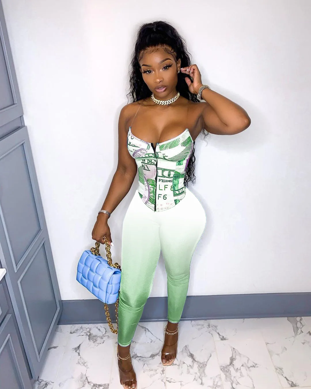 Градиентный Женский корсет из двух предметов летний сексуальный топ с открытыми