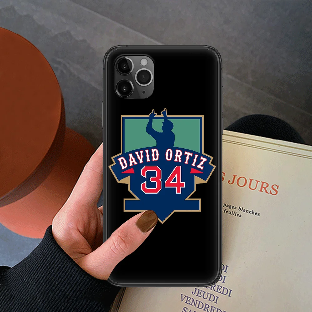 Чехол для телефона David Бейсбол 34 Ortiz Iphone 4 4s 5 5S SE 5C 6 6S 7 8 Plus X XS XR 11 12 Mini Pro Max 2020 черный