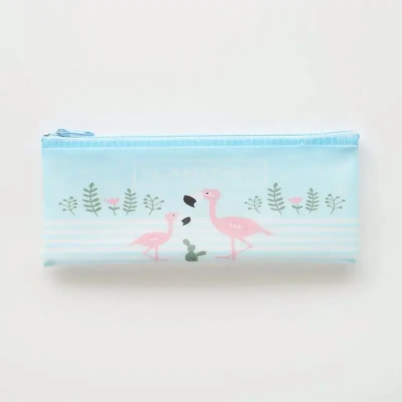 Kawaii креативный Фламинго A4/A5/B6/мини Водонепроницаемый Настольный Органайзер Сумка для документов папка для файлов ПВХ жесткий чехол для хранения канцелярских принадлежностей - Цвет: B6 Blue Flamingo