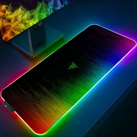 LED Light Desk Mat XXL Computer Mousepad RAZER 80x30 90x40cm Backlight Keyboard Cover Table Mause Gaming Mouse Pad RGB Carpet