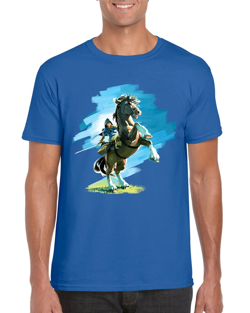 Link Epona Zelda Botw Inspired футболка S 2Xl новая забавная футболка|Мужские футболки| |