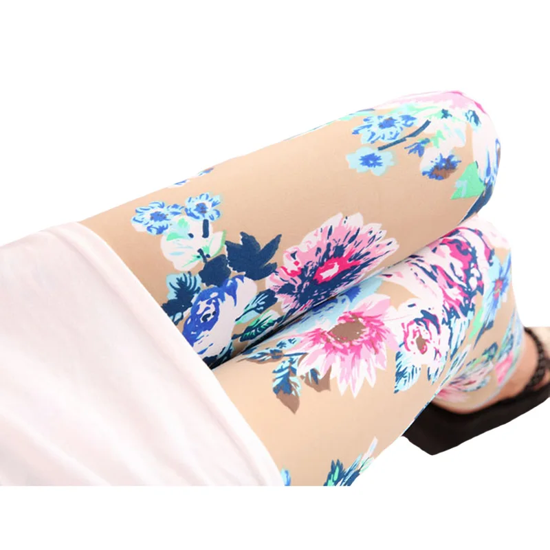 YSDNCHI леггинсы с высокой талией и цветочным принтом женские высококачественные