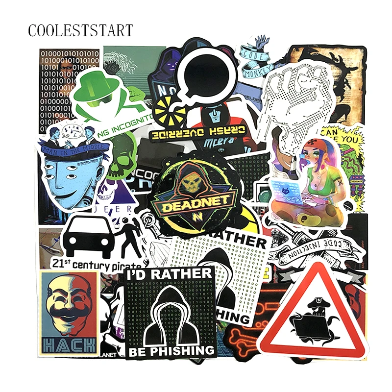 50 шт./компл. хакер граффити Стикеры программист с Java для Чемодан мотоцикл ноутбук