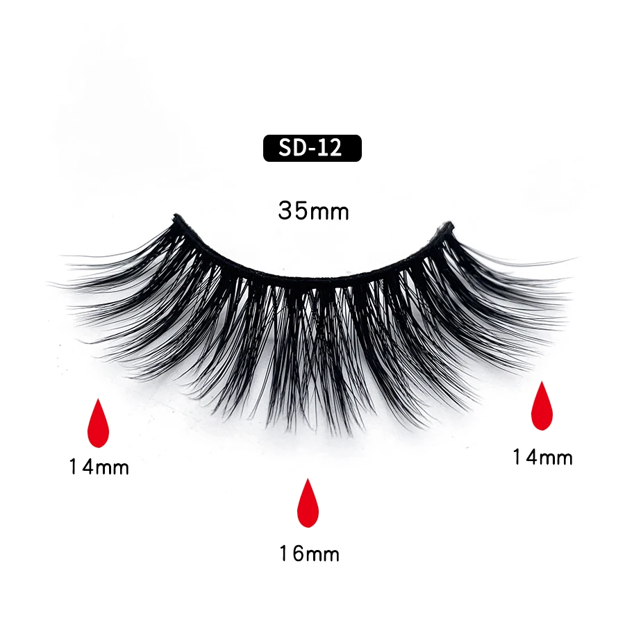 SD-12 Clotobeauty 3d норковые ресницы накладные ресницы натуральные толстые длинные объемные ресницы тонкие Накладные ресницы макияж расширение-SD - Цвет: SD-12