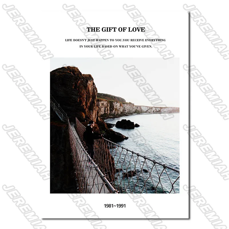 

Landscape Painting Waterproof Ink Canvas Painting Nordic Poster Print Picture Modern Home Decoration