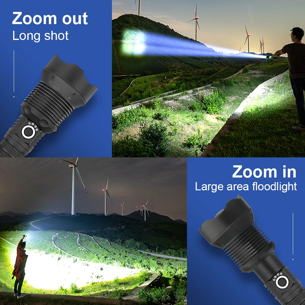 

350000lumens xhp70.2 super led flashlight torch usb lantern powerful flashlights 18650 26650 hunting lamp xhp70 hand light xhp50