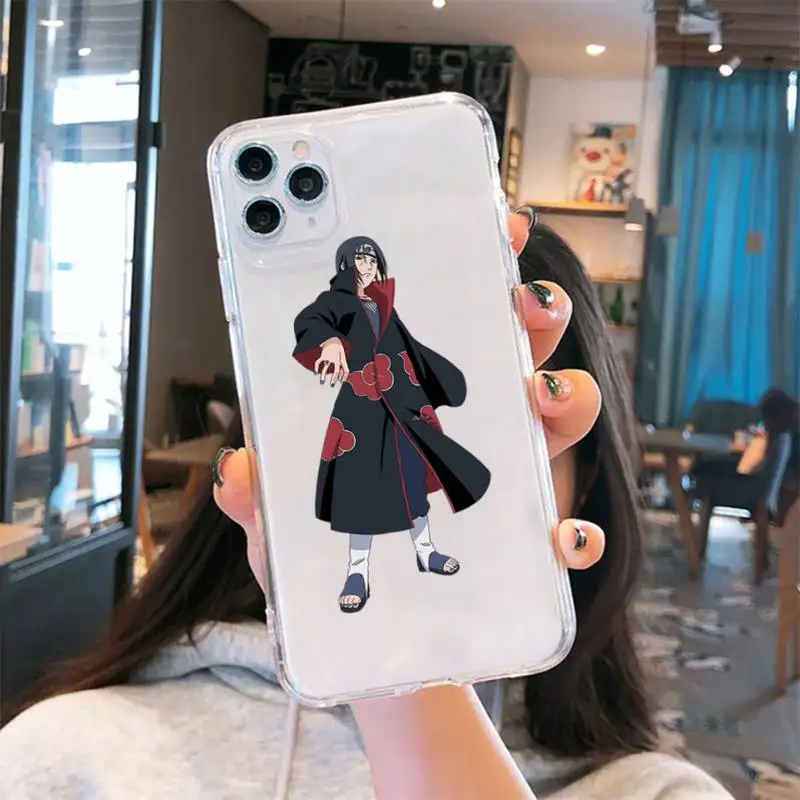

Anime Naruto Uchiha Itachi Phone Case Transparent soft For iphone 5 5s 5c se 6 6s 7 8 11 12 plus mini x xs xr pro max