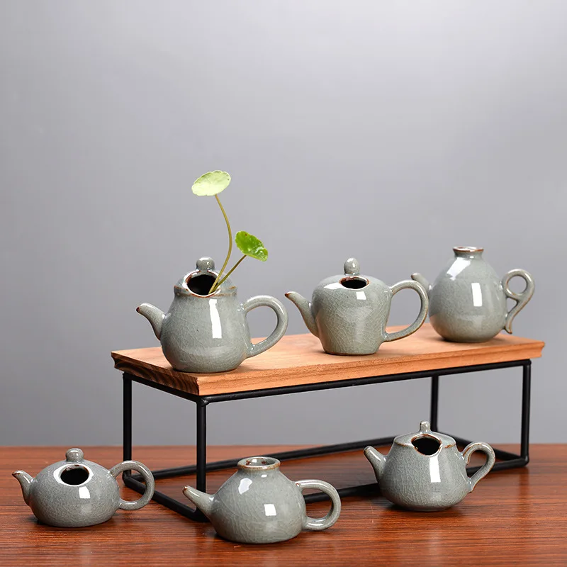 

Ge Kiln Mini Ceramic Small Vase Creative Home Decoration Living Room Decoration Fingertip Pot Flower Arrangement Water Flower