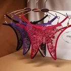 Женские трусики, кружевное сексуальное нижнее белье с вышивкой, женские трусики, прозрачные стринги